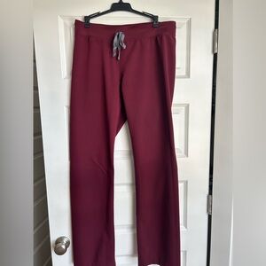 Figs women's Livingston basic scrub pant burgundy size medium tall